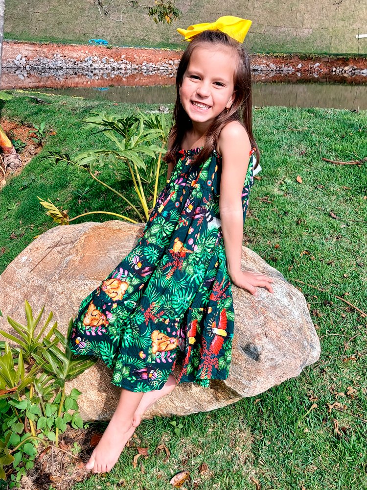 Vestido Infantil Viscose Chloe Fruteria 14655 Verde