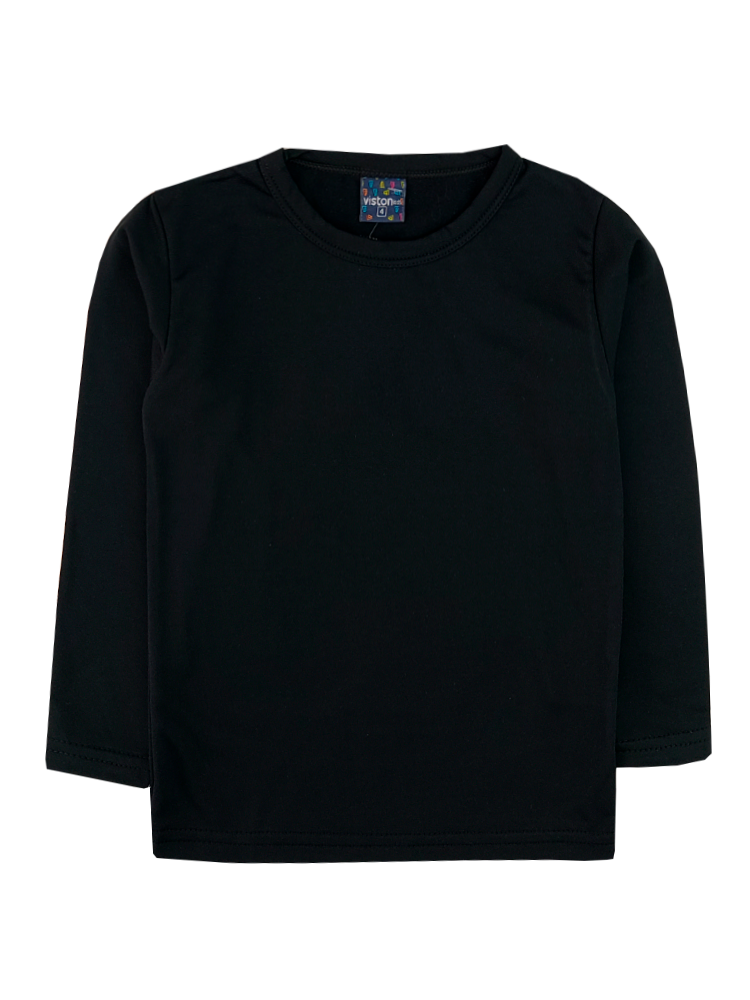 Innerchild インナーチャイルド Carabina tops black Blusa Infantil Malha Térmica Viston 19866 Preto