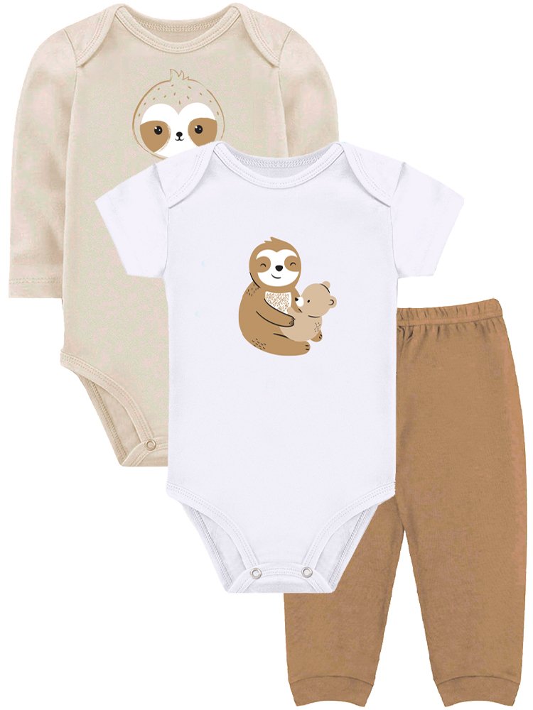 Kit Body Infantil 3 Peças Suedine Cereja Club Z 17410 Branco