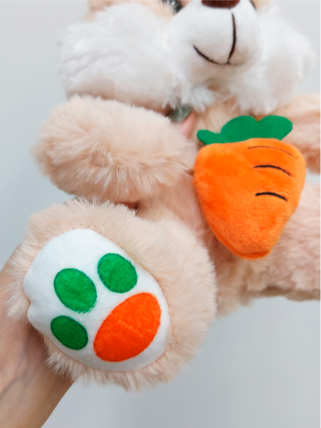 Coelho de Pelúcia 25 cm Páscoa Fizzy Toys 21713 Marrom Unico