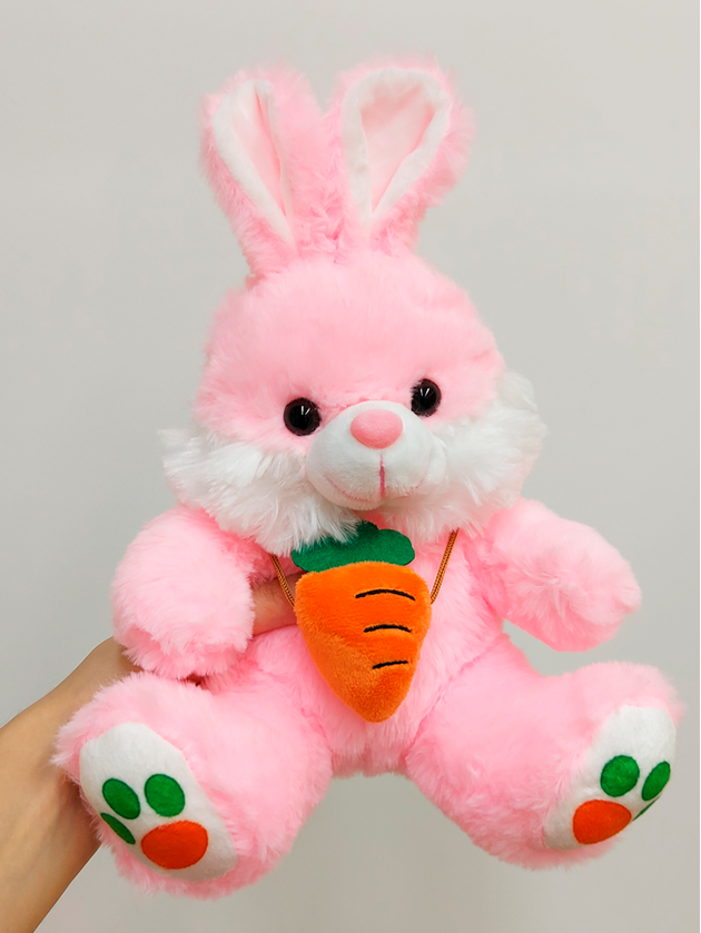 Coelho de Pelúcia 25 cm Páscoa Fizzy Toys 21714 Rosa Unico