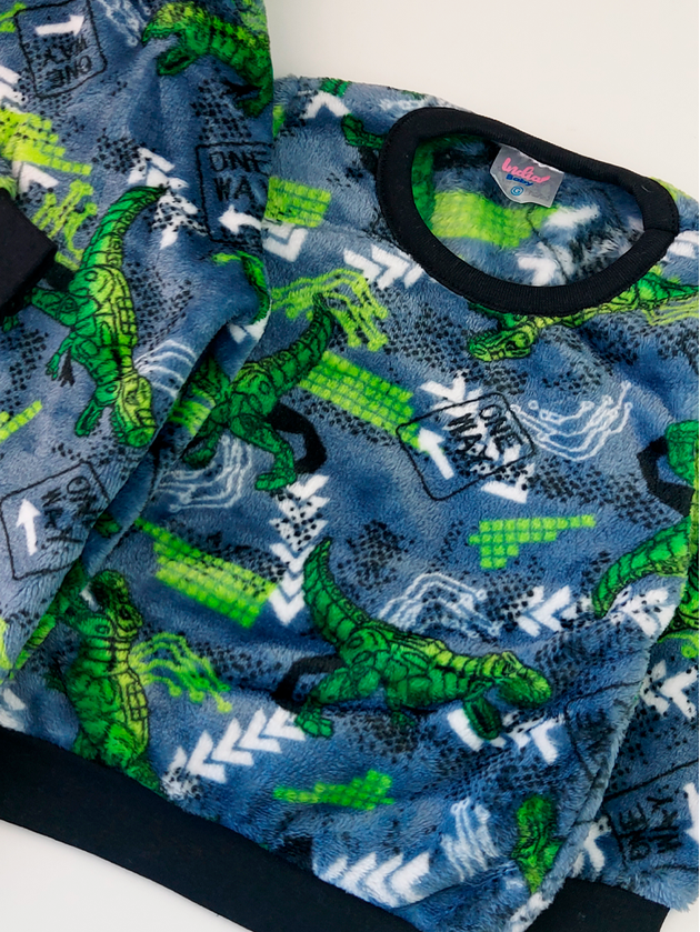 Conjunto Infantil Fleece Peluciado Dino India Baby 20830