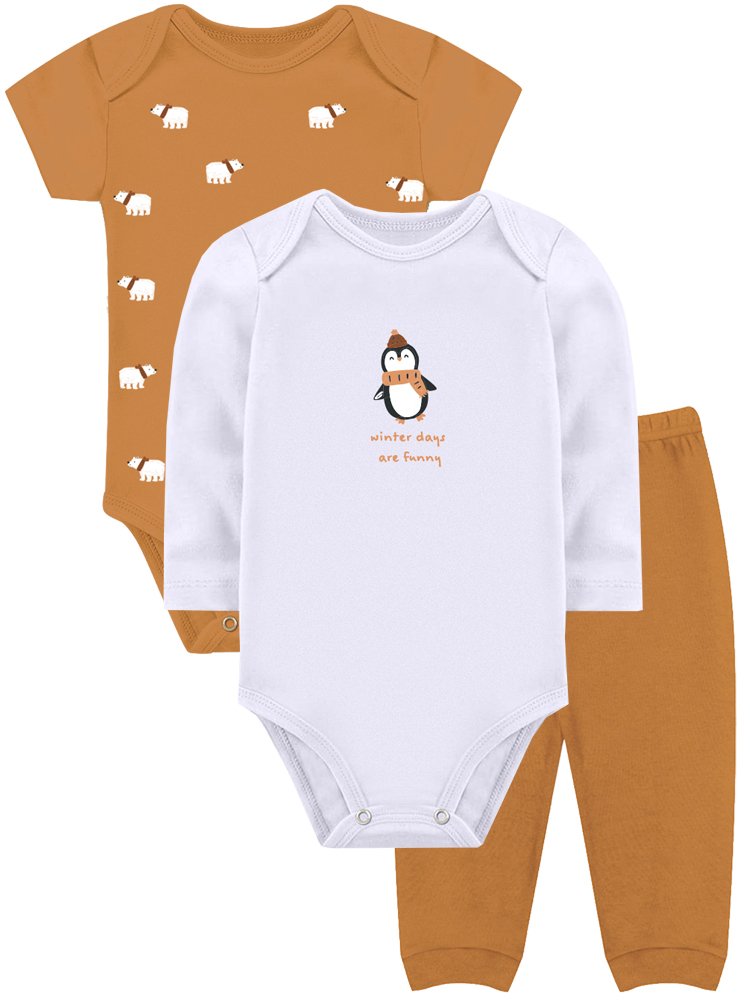 Kit Body Infantil 3 Peças Suedine Cereja Club Z 17410 Branco